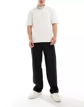 Черные широкие брюки без рукавов ASOS DESIGN