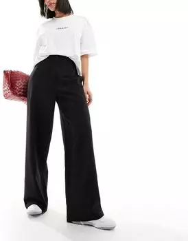 Черные широкие брюки для папы ASOS DESIGN