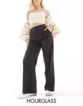 Черные широкие брюки для папы ASOS DESIGN Hourglass