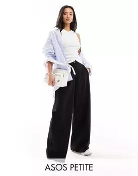 Черные широкие брюки для папы ASOS Petite