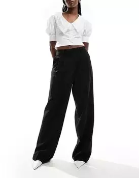 Черные широкие брюки для папы Vero Moda