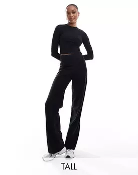 Черные широкие брюки для танцев из мягкой ткани ASOS 4505 Tall Icon studio