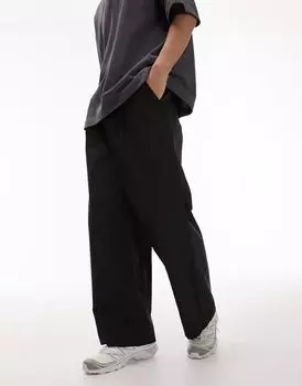 Черные широкие брюки Topman