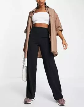 Черные широкие брюки Vero Moda со складками спереди