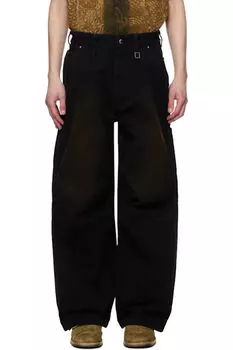 Черные широкие джинсы 3D WOOYOUNGMI