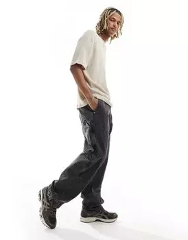 Черные широкие джинсы Abercrombie & Fitch