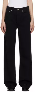 Черные широкие джинсы Logan rag & bone