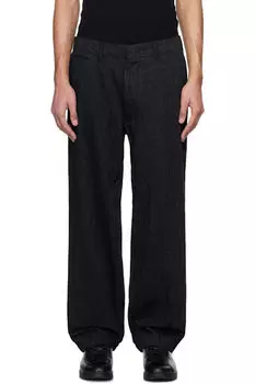 Черные широкие джинсы nanamica