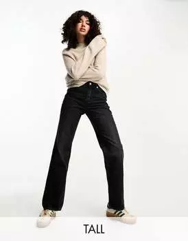 Черные широкие джинсы Stradivarius Tall