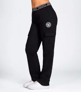 Черные широкие джоггеры-карго для девочек с ананасом Pineapple, черный