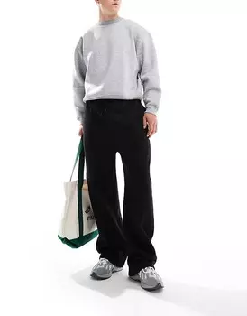 Черные широкие джоггеры с окантовкой ASOS DESIGN