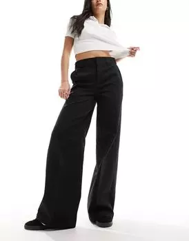 Черные широкие офисные брюки Dickies