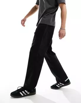 Черные широкие рабочие брюки чиносы Jack & Jones