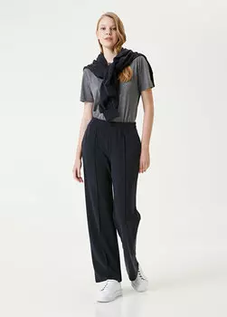 Черные широкие спортивные штаны Beymen