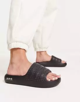 Черные шлепанцы adidas Adilette Ayoon
