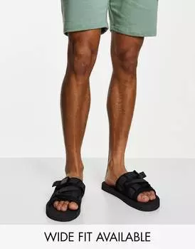Черные шлепанцы ASOS DESIGN tech