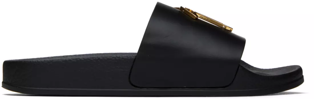 черные шлепанцы Brett Giuseppe Zanotti