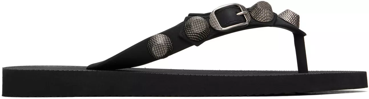 Черные шлепанцы Cagole Balenciaga