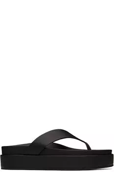 Черные шлепанцы Charys 2flatform Ancient Greek Sandals