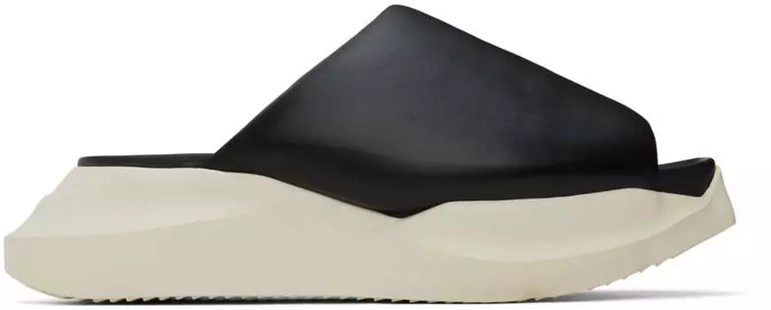 Черные шлепанцы для бассейна Geth Puffer Rick Owens
