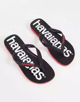 Черные шлепанцы Havaianas Top Logomania