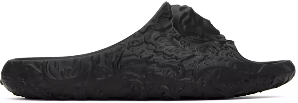 Черные шлепанцы Medusa Dimension Versace