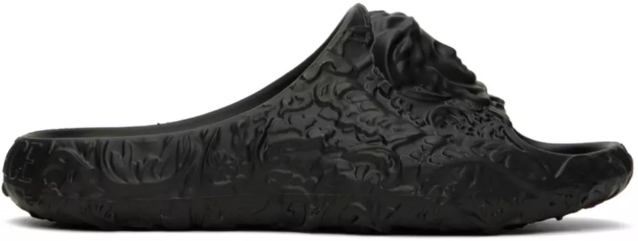 Черные шлепанцы Medusa Dimension Versace