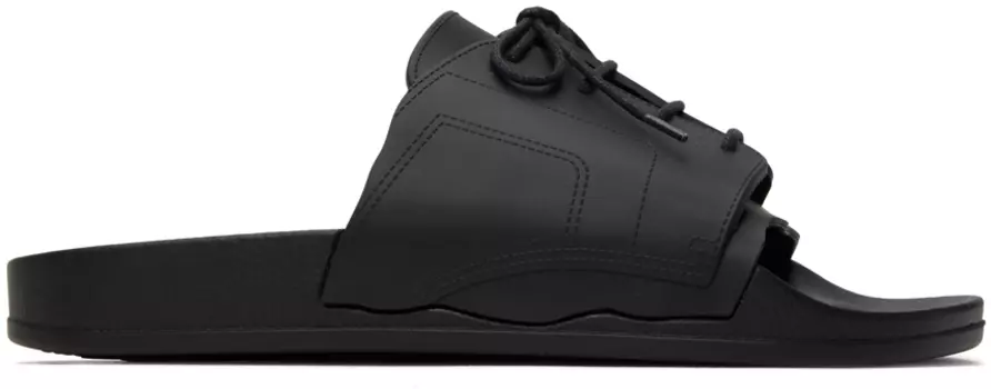 Черные шлепанцы на шнуровке Maison Margiela