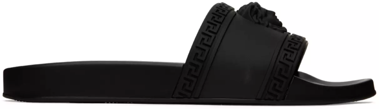 Черные шлепанцы Палаццо Versace