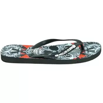 Черные шлепанцы с черепом Philipp Plein, черный