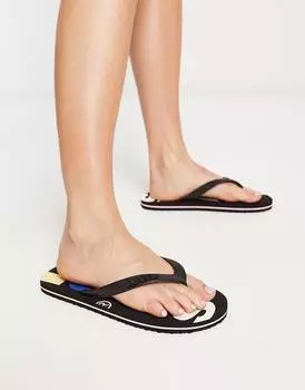 Черные шлепанцы с логотипом Levi's Dixon