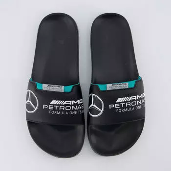 Черные шлепанцы с логотипом Puma x AMG