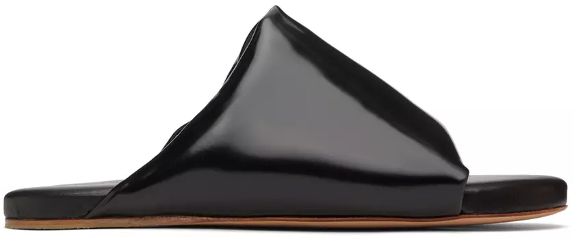 Черные шлепанцы с подушкой Bottega Veneta