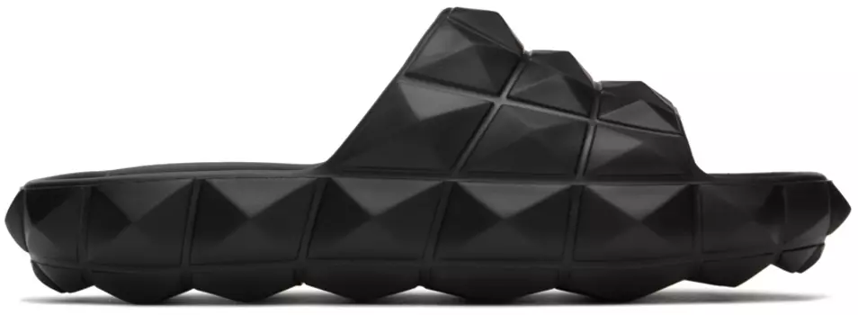 Черные шлепанцы с римскими заклепками Turtle Valentino Garavani