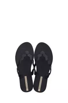 Черные шлепанцы с зигзагообразным ремешком Ipanema, черный