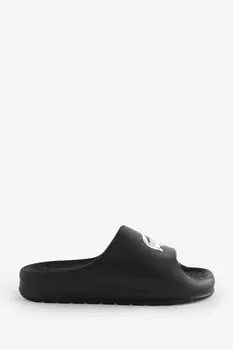 Черные шлепанцы Serve Lacoste, черный