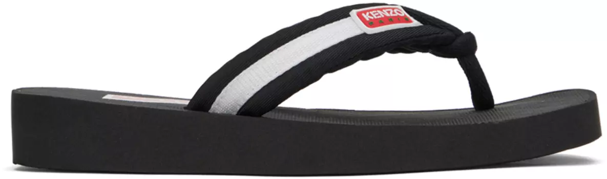 Черные шлепанцы Setta Kenzo