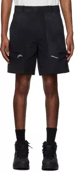 Черные шорты асимметричного кроя A-COLD-WALL*