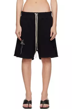 Черные шорты Champion Edition из французского трикотажа Rick Owens
