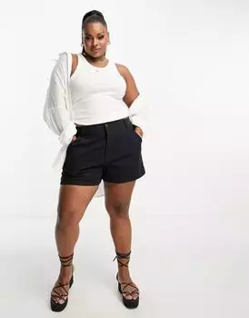 Черные шорты чинос ASOS Curve