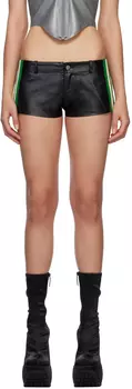 Черные шорты Devon из искусственной кожи Miaou