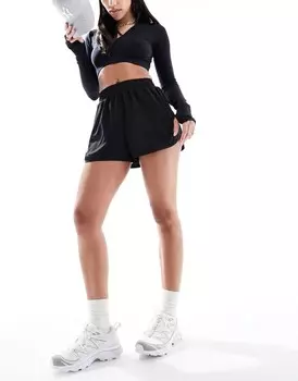 Черные шорты для бега из тканого материала с карманами на молнии ASOS 4505