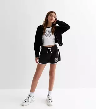 Черные шорты для бега с логотипом 95 для девочек New Look, черный