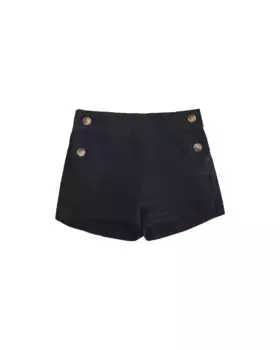 Черные шорты для мальчика на пуговицах по бокам Dadati