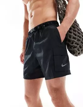Черные шорты для плавания с волейболом размером 5 дюймов Nike Swim Voyage Nike