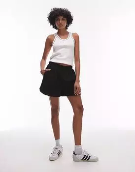 Черные шорты-джоггеры Topshop с защипами