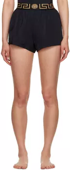 Черные шорты греческого цвета Versace Underwear