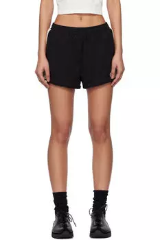Черные шорты из джерси с оборками Kijun