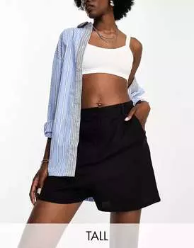 Черные шорты из смесового льна Influence