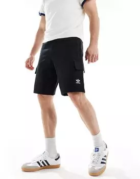Черные шорты-карго adidas Essentials